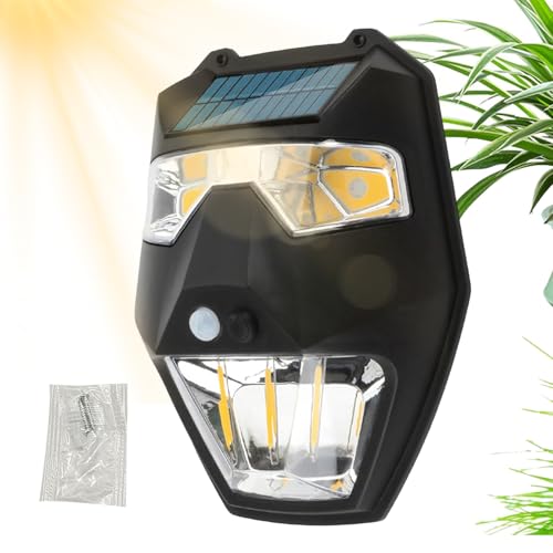 Solar Lights Outdoor - 19.8x15.5cm Motion Sensor Wall Lights, Solar Powered Waterproof 5 Modes Lighting | For Pathway Walkway Patio Courtyard Backyard Terrace Balcony Porch