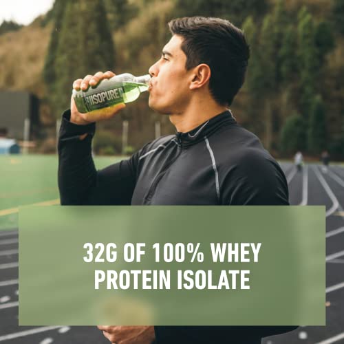 Isopure Zero Carb 32g Clear Protein Ready-to-Drink, Whey Protein Isolate, Green Tea, 16 Fl Oz (12 Bottles)