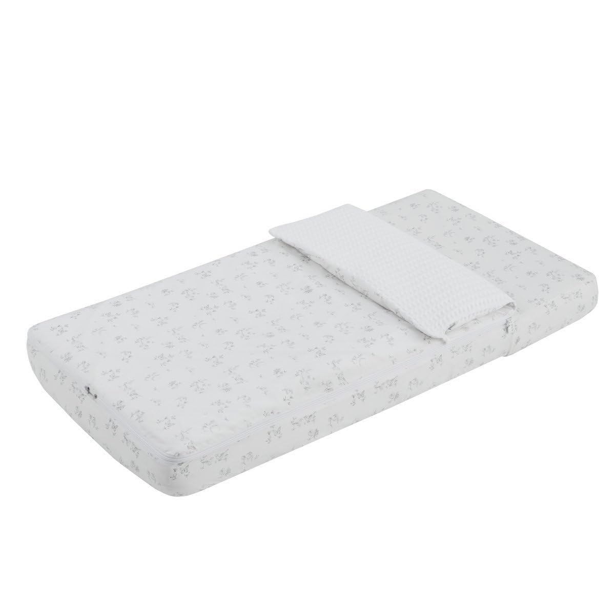 Cambrass - Saco Cuna nórdico con Cremallera - Ropa de Cuna Ajustable con Gomas - Saco de Dormir bebé desenfundable Sirve Tanto para Verano como para Invierno - Merlo crudo 60x120x3 cm