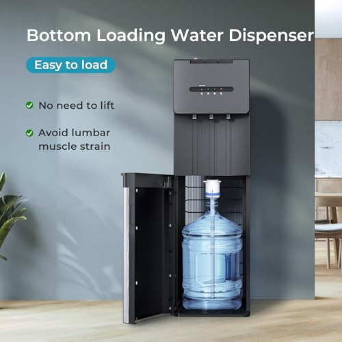 Child safety lock on water dispenser hot water button