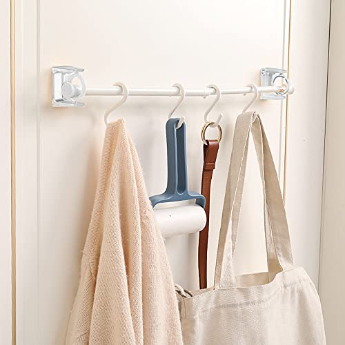 Self Adhesive Curtain Rod Bracket, 360° Swivel Ring Telescopic Rod Drillless Curtain Ring Bracket, Triangle Pole Ring Free Punch Curtain Rod Bracket For Kitchen, Bathroom, Hotel (8 Pcs Transparent) #TOP4
