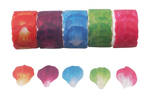 ALLinONE 5 Rolls Flower Petal Washi Tape Stickers for DIY
