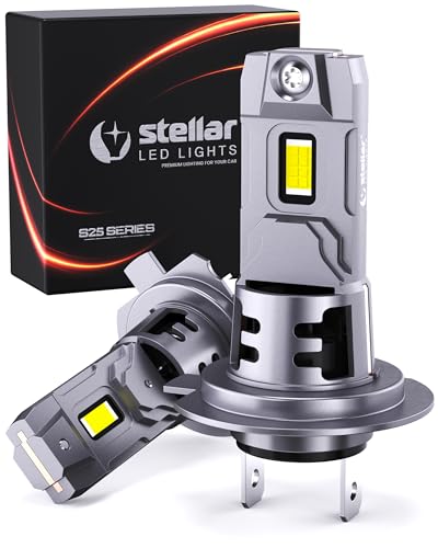 Stellar Lampe H7 – 6500K Diamond White, +200{6a0169addba7540f18023356d92ab5277158a2c9f4adb18254001339d4752856} Helligkeit, 1:1 Halogen Größe, Halogen-Brenner-Ersatz, CANBUS Ready, IP68 Wasserdicht, 3-Min Plug & Play, 1 Jahre Garantie, 1 Paar