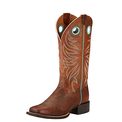 Ariat Womens Round Up Ryder Western Boot Sassy Brown 6 Wide