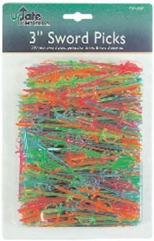 Update International PSP-30JP 500-Pack Plastic Sword Toothpick, 3-Inch, Set o...