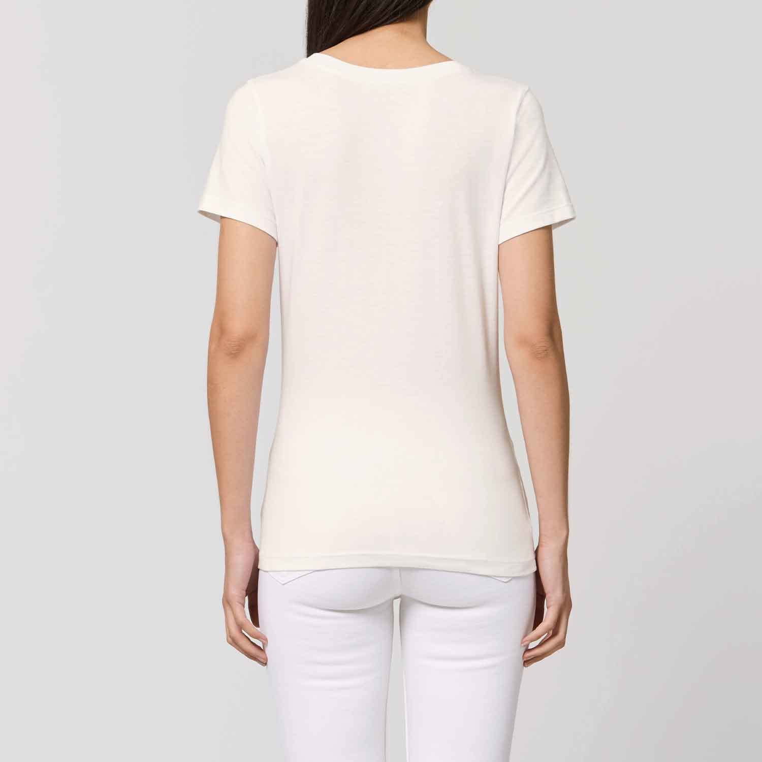 Damski T-Shirt Expresser - Paryż - Sportowy styl Street-Style Basic T-Shirt z bawełny organicznej na wiosnę i lato, biały (Vintage White), XL