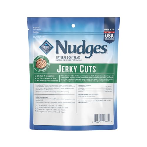 Blue Buffalo Nudges Jerky Cuts Natural Dog Treats Chicken Bag - Image 3