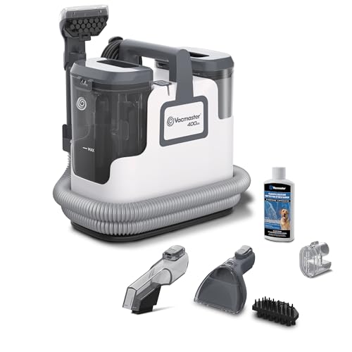 Vacmaster 400 Series Portable Carpet & Upholstery Spot Cleaner Machine, 15Kpa Power Suction with Versatile Tools for Pets, Area Rugs and Couches – SCB302 0101