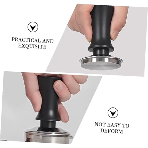 Accessoire Café en Acier Inoxydable 51mm Tamper Noir Robuste et Précis
