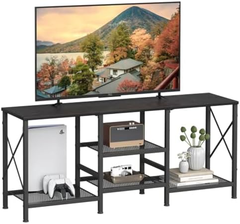 JARHETUN TV Stand for 55 Inch TV, Entertainment Center with 3-Tie...