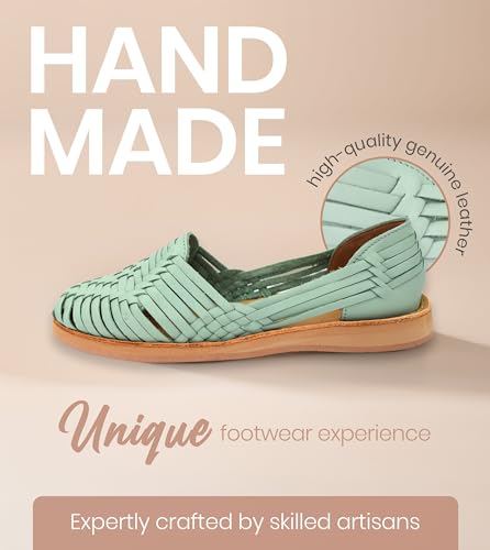 Image of Macarena Collection Womens Shoes Leather Sandals for Women | Huarache Handmade Mexican Sandals | Comfortable & Stylish Womens Sandals 4150