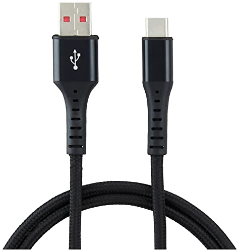 Amazon Basics Fast Charging Braided Type C Data Cable, Suitable For Upto 65W Fast Charge For All Supported Mobile Phones (1.5 Meter, Black) For Rs. 109 @ 64 %