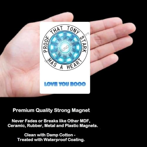 Image of Superhero Ironman Arc Reactor Nanotech Waterproof Digital Picture Magnet. Large Size 10cms x 7cms; Multi Color 1 Piece Ironman Arc Reactor Office Fridge Magnet. Iron Man Gift Souvenir AV-13