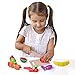 FUN LITTLE TOYS 35PCS Wooden Play Food for Kids Kitchen, Pretend Cutting Food Toys with Wooden Tray, Dishes and Knife for Kids, Pretend Play Food for Christmas Birthday Gifts