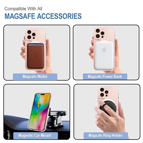 CEDO Magfit Cover for iPhone 16 Pro (6.3 inch) | Mag-Safe Wireless Charging | Designed with Magnetic Lock Shockproof Phone Bumper Transparent Back Case Cover (Clear) 4