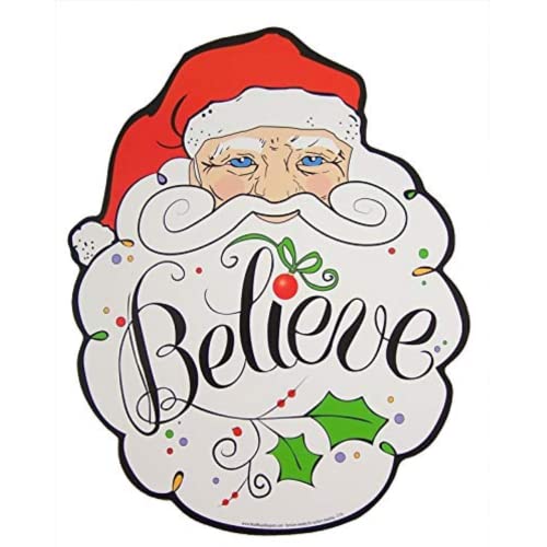 Car Magnet Believe Santa Claus Christmas Decorative Magnetic Decal for Locker or Fridge