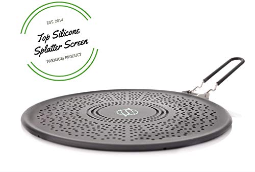 Greenful Products Splatter Screen | Splatter Guard | 11" & 13" | Best Splatter Screen For Frying Pan - Protects From Hot Oil Splash - Strainer | Lifetime Replacement #TOP2