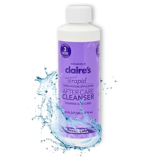 Claire’s 3 Week Rapid Piercing Aftercare Hypochlorous Solution for Piercings - Nose and Ear Piercing Cleaner Treatment, Piercing Bump Cleaning Wash - 8.5 fl oz