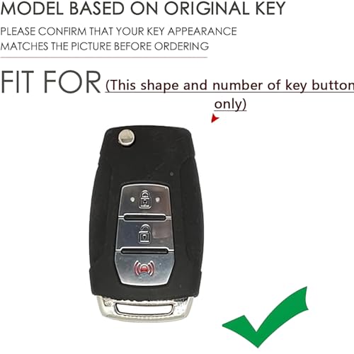 Image of BKN Luxury Metal Soft Car Key Cover Shell with Keychain & Full Protection Compatible with Mahindra XUV 300 and Alturas G4 (3 Button Smart & Flip Key)