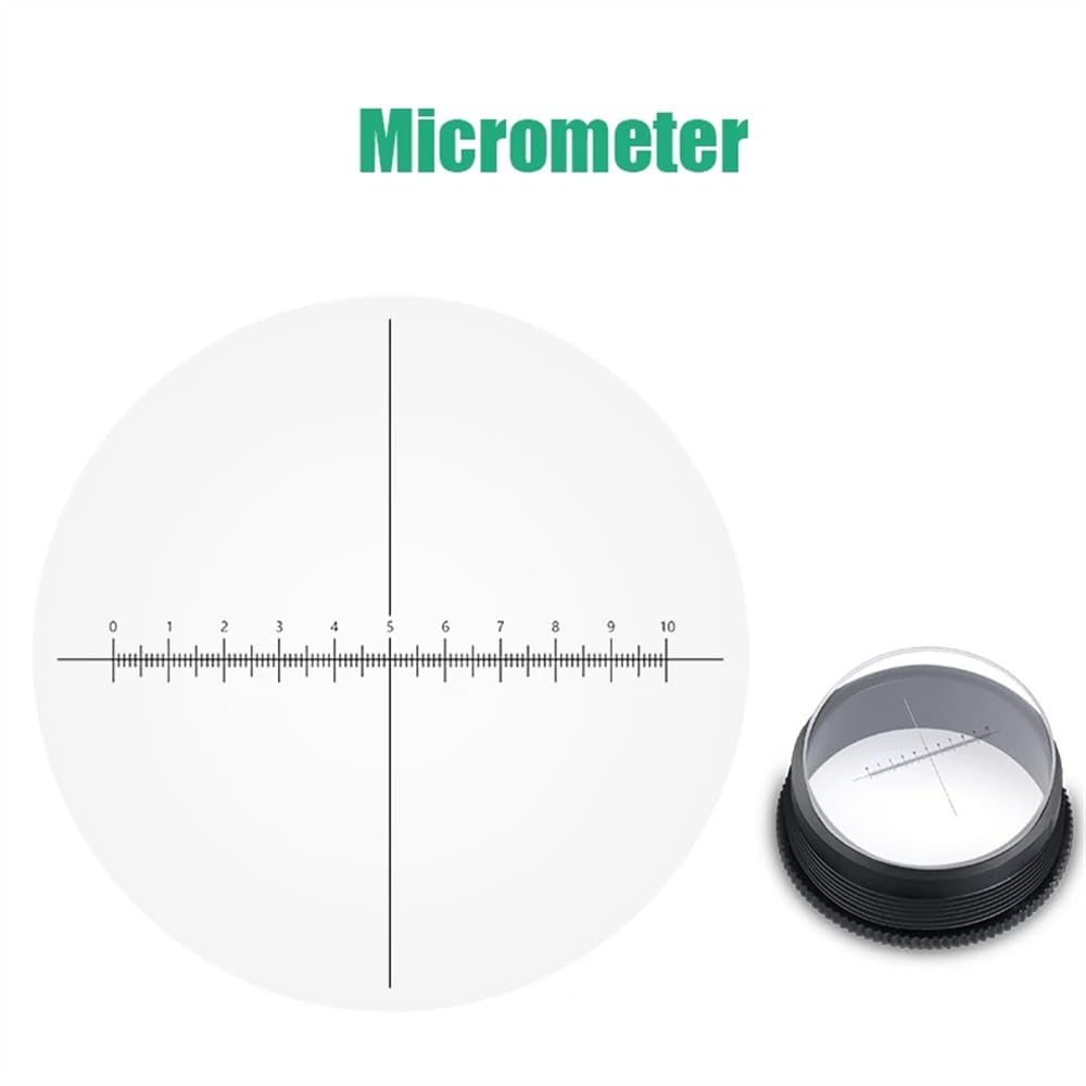 Microscopio estéreo WF30X de 1 pieza con retícula, punto de ojo alto, micrómetro de gran angular, ocular (campo de visión de 9mm, tamaño de montaje de 30MM) Accesorios para microscopios de laboratorio
