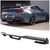 Autrix Rear Trunk Spoiler for 2024-2025 Ford Mustang EcoBoost GT Premium Dark Horse S650, Mustang Rear Spoiler Performance Style with Gurney Flap and Wickerbill Gloss Black
