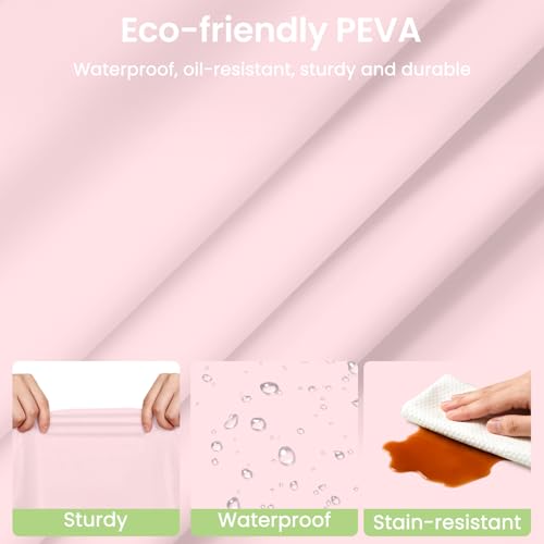 Image of LANLISA 4 Pack Pink Plastic Tablecloth, 54 x 108 Inch Rectangle Table Cloth Disposable, Valentines Day, Easter Party, Mothers Day Decorations Tablecloths, Pastel Party Plastic Cover