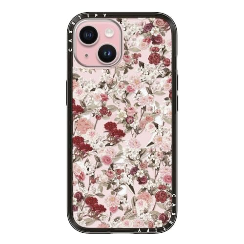 Coque iPhone 15 CASETiFY antichoc élégante fleur vintage