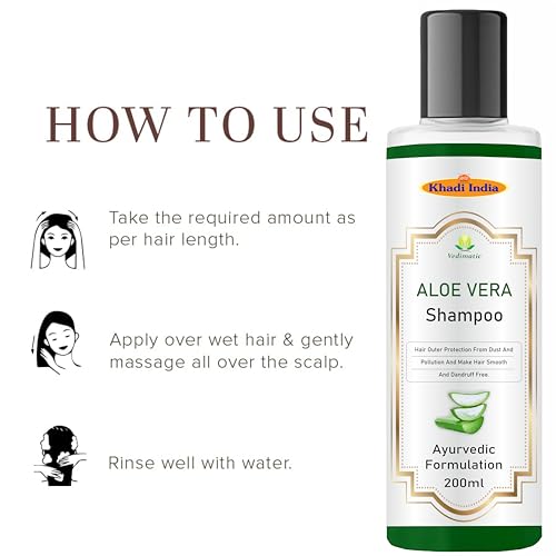 Image of Khadi Vedimatic Natural Aloe Vera Hair Cleanser| Natural Hair Cleanser for Healthy Hair| Boosts hair growth| Reduces Hairfall (Pack of 1, Aloevera)
