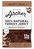 Archer Jerky Turkey Jerky - Turkey Meat Protein Snacks for People, Protein Meat Snacks, Gluten Free, Keto - Hickory Smoke, 7 oz