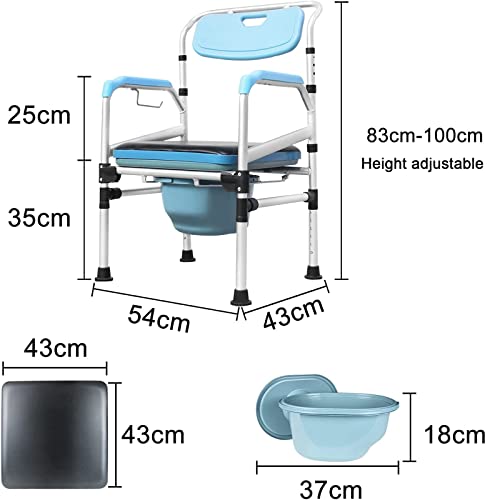 Chaise de toilette réglable avec douche pour aînés - 5