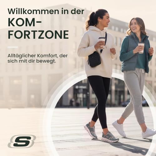 Skechers Damen Glide-Step Pro Turnschuhe, Gray Mesh/Orange Trim, 41 EU – Ansicht 3