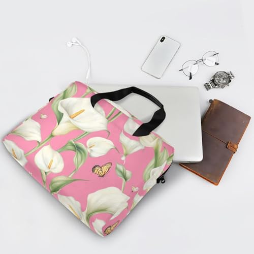 Funda para portátil con asa y correa 15.6" rosa miniatura 7