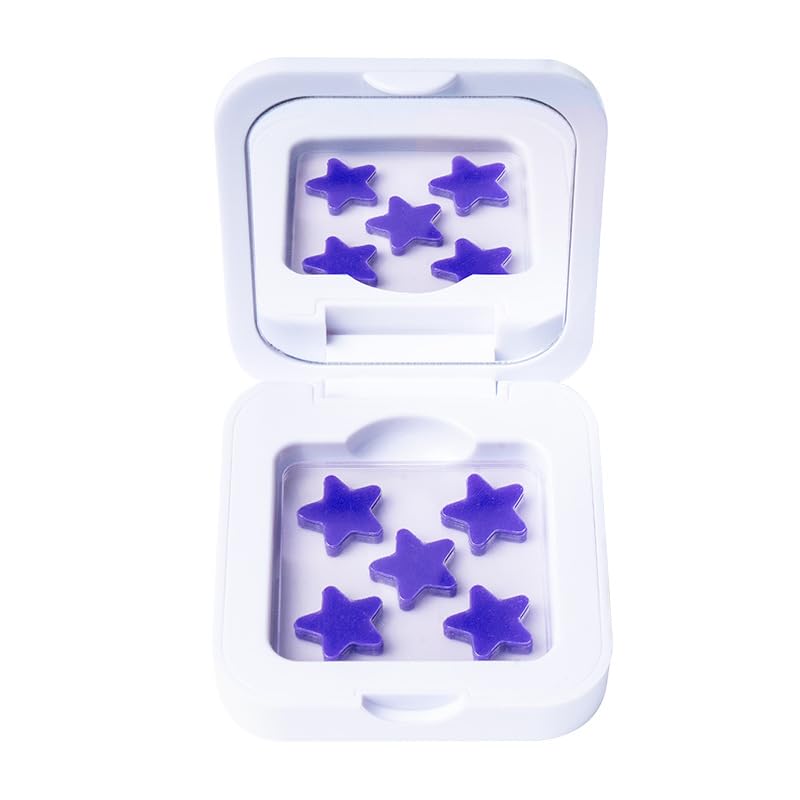 Purple Star Patches, DWUENT 25 Pcs Star-Shaped Hydrocolloid Pimple Patches in White Box