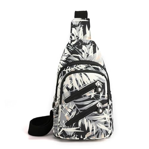 FANDARE Elegante Bolsos Cruzados Mujer Bolsos de Hombro Cruzados con Orificio para Auriculares Chica Mochilas Bolsos a travesar Impermeable Bolso Mensajero Pecho Bandolera Bolso asimétrico Sling Bag