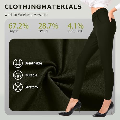Image of Ginasy Dress Pants for Women, Pull-On Business Casual Leggings