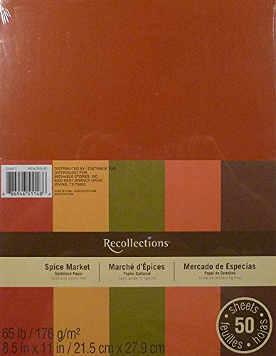 RecollectionsCardstock Paper, Spice Market 8 1/2 x 11 (2 Pack)