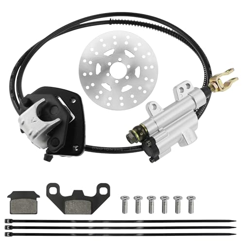 PRO BAT Go kart Rear Hydraulic Brake Caliper Assembly with Brake Disc and Pads for 50-125cc ATV Quad Go Kart Taotao
