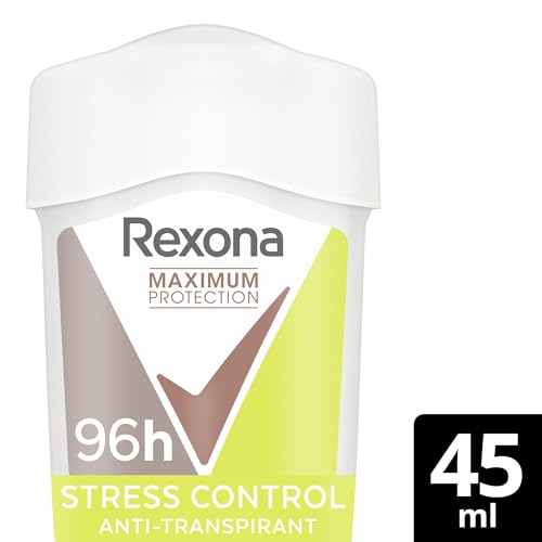 Rexona Women Maximum Protection Anti Transpirant Deo Creme Stress Control Deodorant mit 96 Stunden Schutz gegen starkes Schwitzen und Geruch mit 3x Schutz bei Stress, Hitze & Bewegung 45 ml