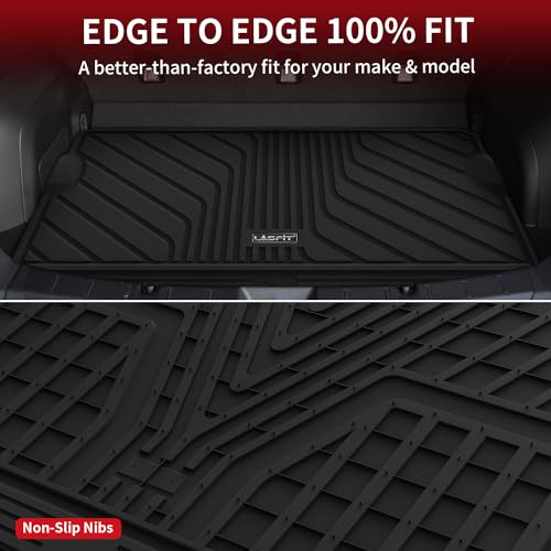 Image of LASFIT Cargo Mat for Subaru Impreza & Crosstrek 2026 2025 2024 (Non Hybrid) | All Weather Custom Fit Anti-Slip Pet Friendly Easy Clean TPE Trunk Mat Cargo Tray Liner Accessories, Black
