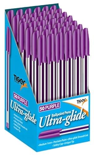 10 x violetto INCHIOSTRO, Ultra-Glide A SFERA PENNE MEDIO punte - Viola
