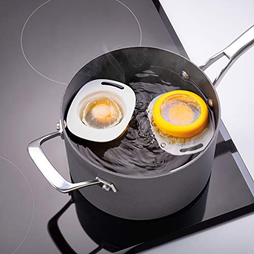 Joseph Joseph Poach-Pro Egg Pocher, ferramenta sem bagunça, pacote com 2, amarelo