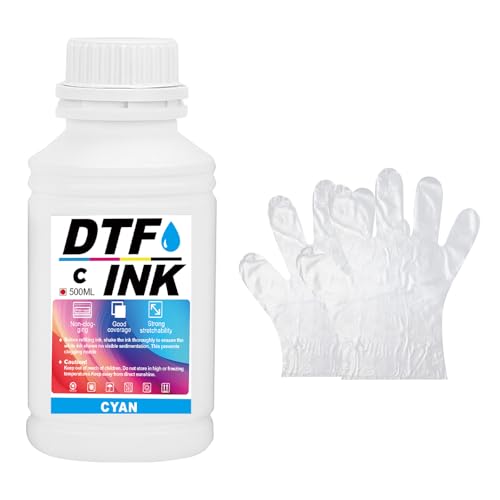 Creatorally DTF Tinte, DTF Transfertinte für Textildruck PET-Folien Thermotransfer für DTF-Drucker, Kompatibel mit i3200、DX5/DX7、5113、i4720、XP600 (Blau, 500 ml)