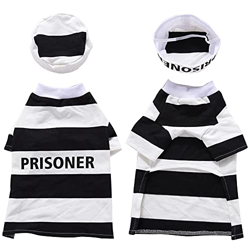 Prisoner Dog Costume Prison Pooch Dog Halloween Costumes, Halloween Costume for Small Medium