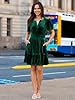 Simplee Christmas Velvet Green Dress Women Cocktai... #3