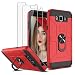 Galaxy Sky Case,Galaxy J3 Case,Galaxy Express Prime Case,Galaxy Amp Prime Case,J3V Case, Jeylly Shockproof Dual Layer Armor Defender Scratch Absorbing Hybrid Rubber Plastic Phone Case Cover - Rose