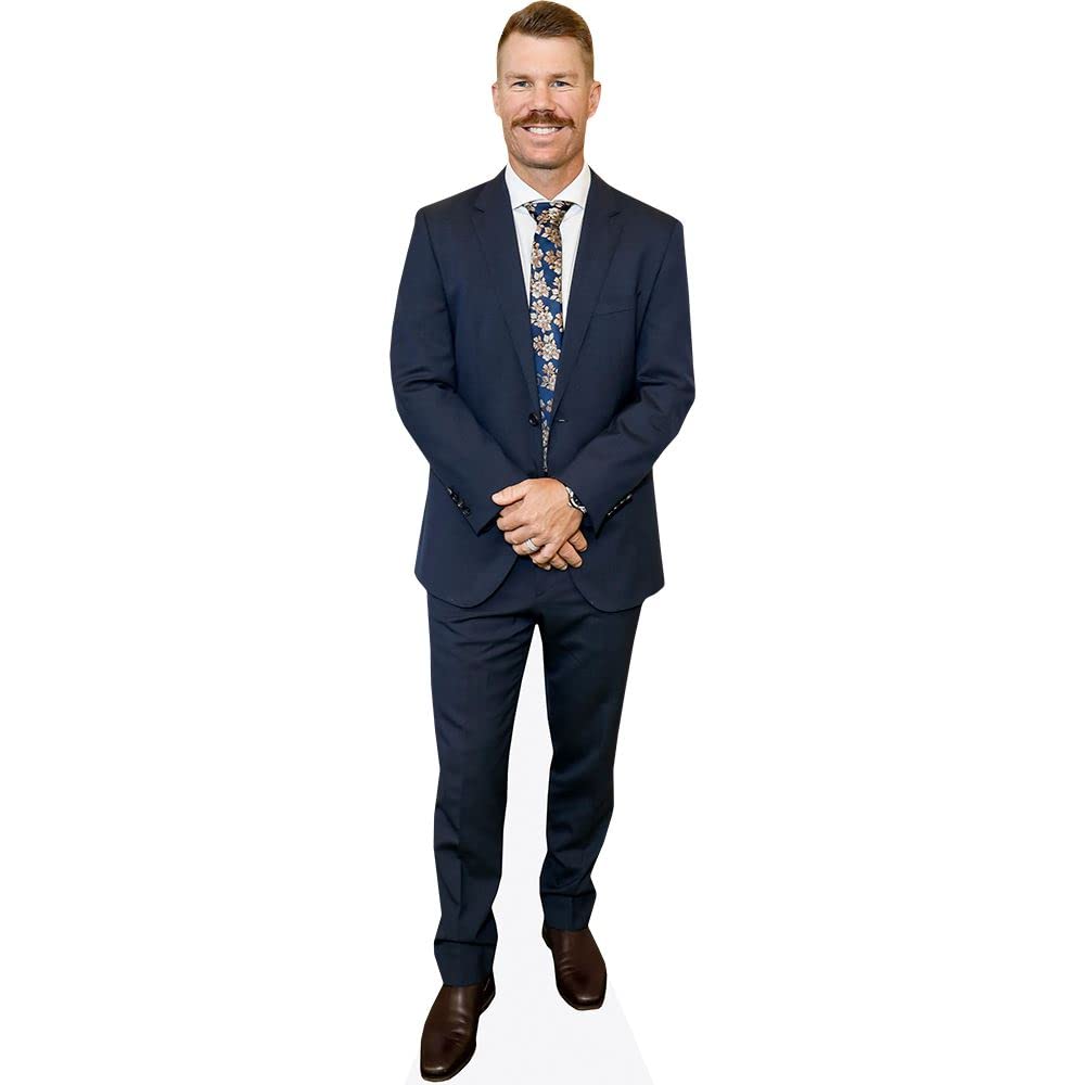 Celebrity Cutouts Life Size Cutout David Warner (Suit)