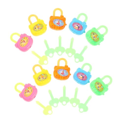 NUOBESTY 20 Piezas Candados Pequeños con Llave para Juguetes Educativos de Colores Surtidos para Preescolar y Regalos Infantiles
