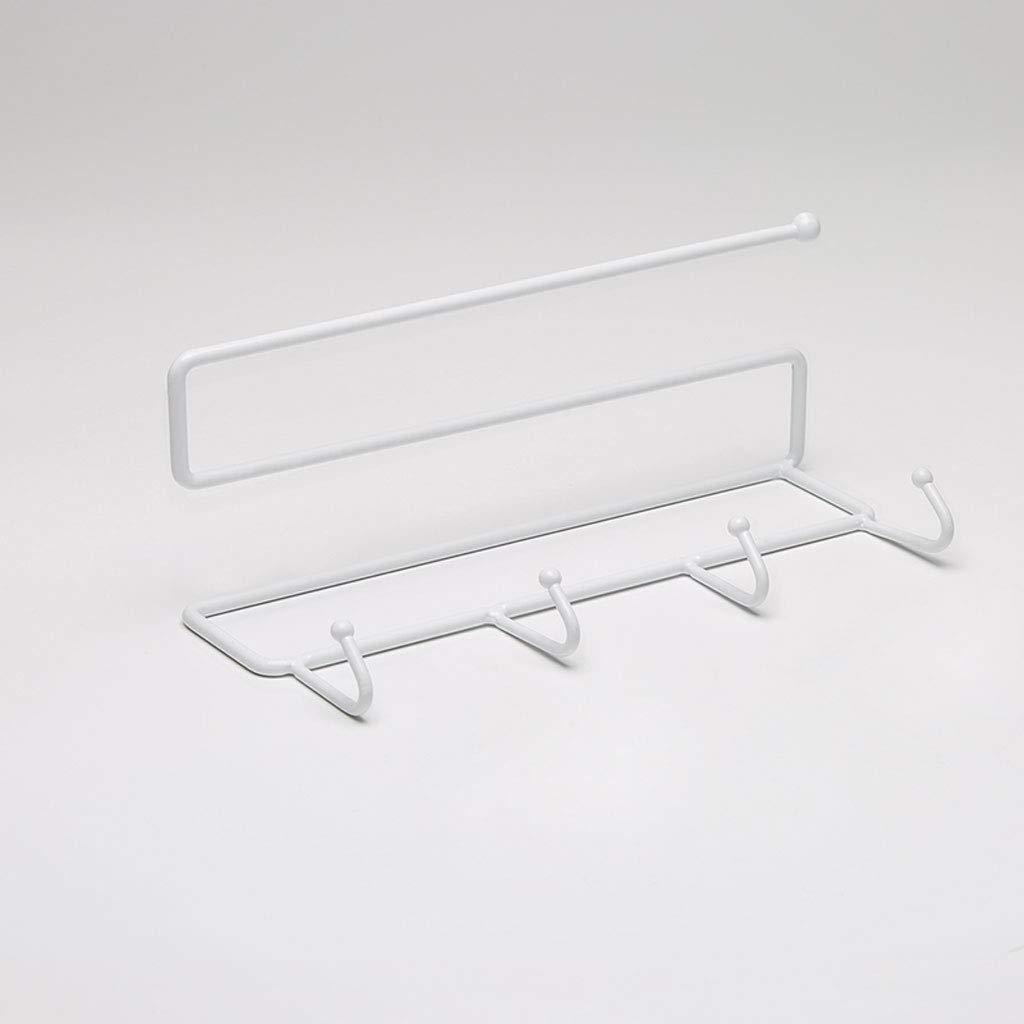 White Towel Rack Towel Rack Free Punching Rack Hanging Towel Bath Towel Bathroom Shelf Wall Mounted Wall Towel Bar Suction Cup Creative Towel Bar (Color : )