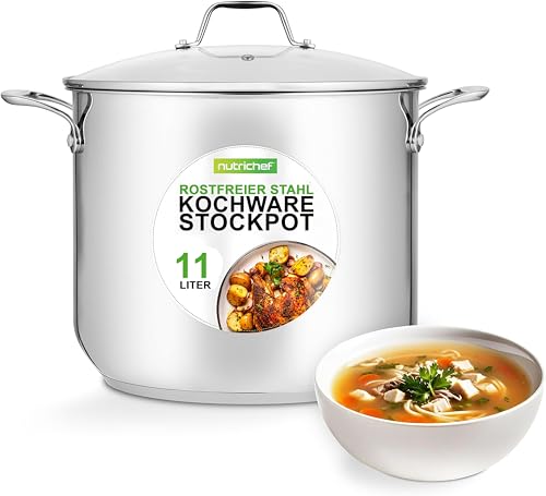 Nutrichef NCSP12 Edelstahl Kochtopf 11 Liter