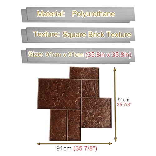 Moule d'estampage en polyurethane pour beton texture brique - 7